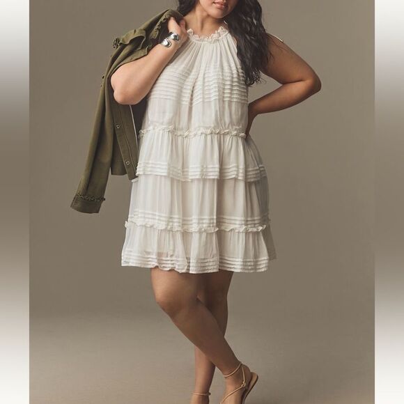 Let Me Be Halter Tie-Neck Tiered Mini Dress - Picture 7 of 9